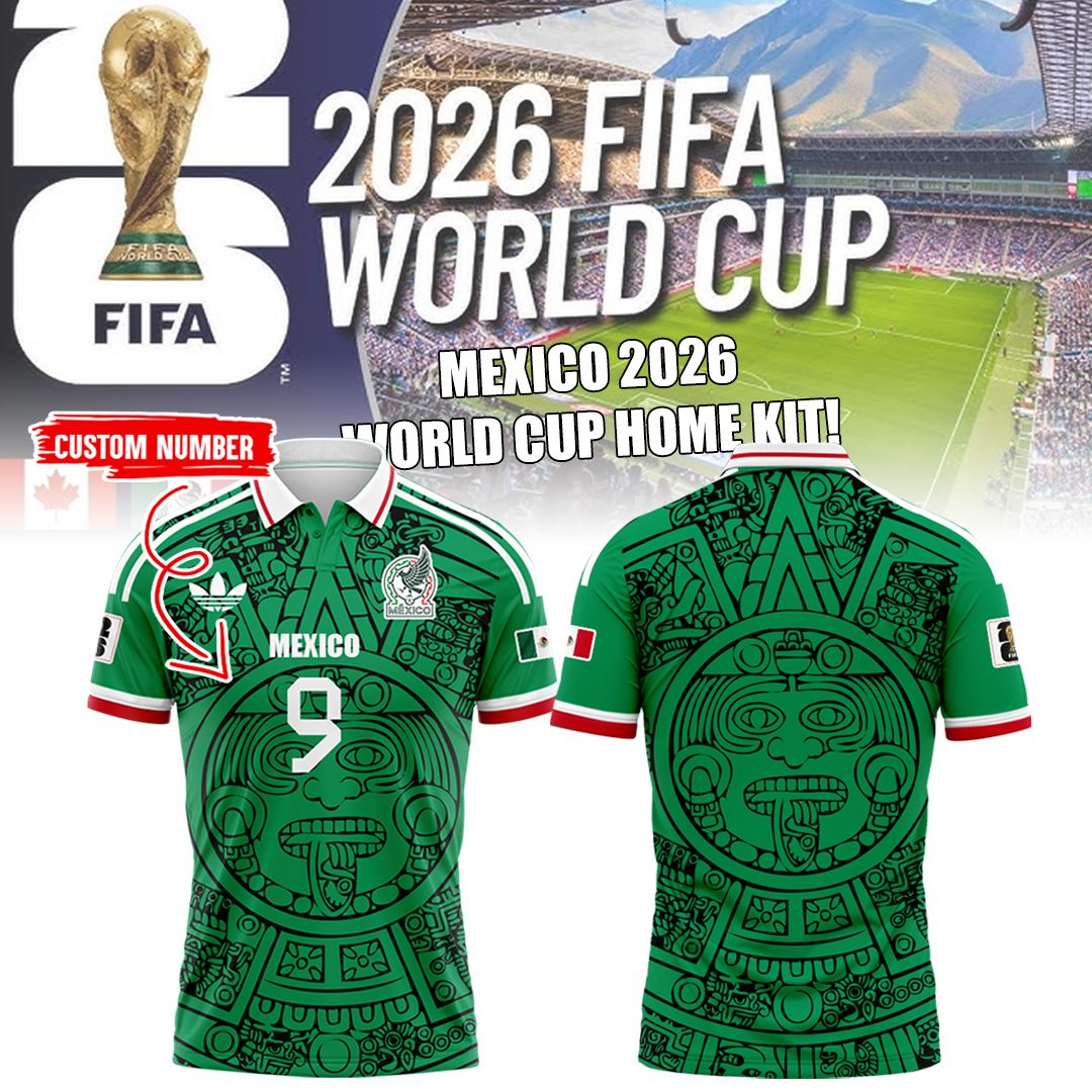 Mexico Football National Team 2026 World Cup Home Kit Custom Polo Shirt Mexico Football National Team 2026 World Cup Home Kit Custom Polo Shirt