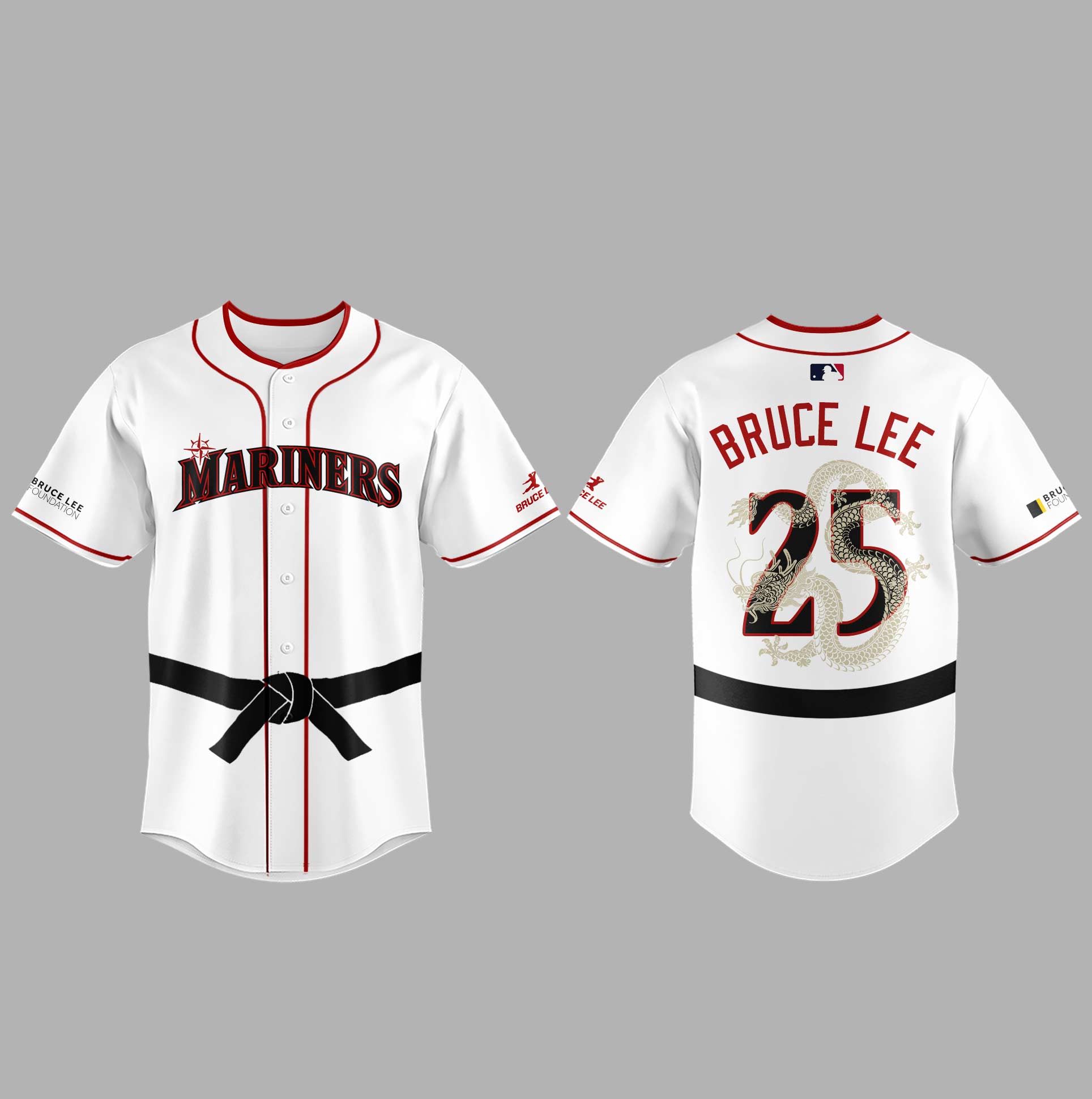 Seattle Mariners x Bruce Lee 2025 Limited Edition Baseball Jersey Seattle Mariners x Bruce Lee 2025 Limited Edition Baseball Jersey