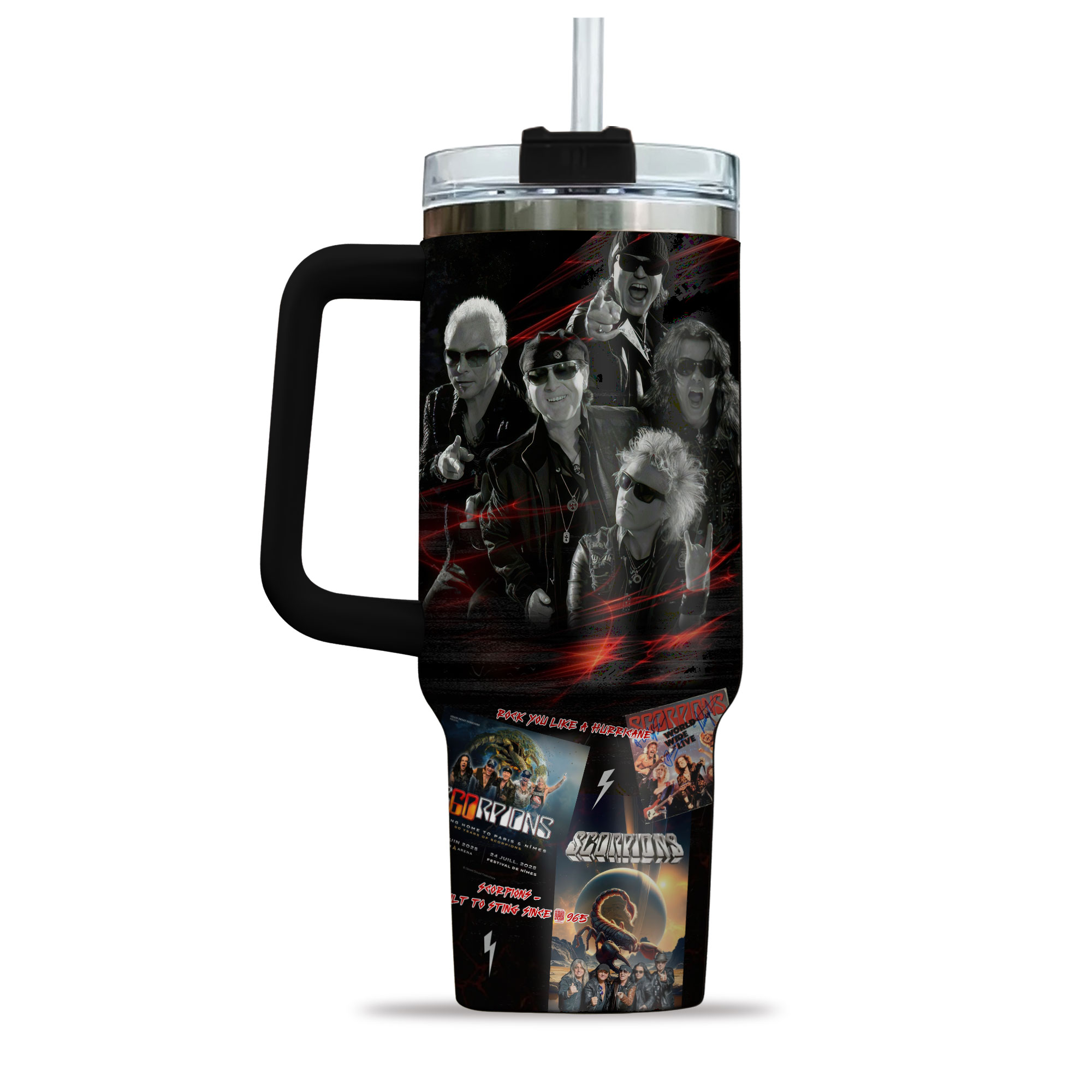 Scorpions 60 Years of Rock Tour 2025 Tumbler 40oz with Handle Scorpions 60 Years of Rock Tour 2025 Tumbler 40oz with Handle