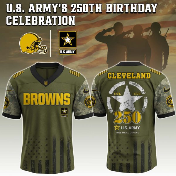 Cleveland Browns NFL x U.S. Army 250th Birthday Celebration Jersey