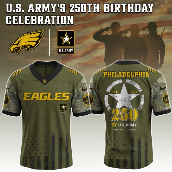 Philadelphia Eagles NFL x U.S. Army 250th Birthday Celebration Jersey