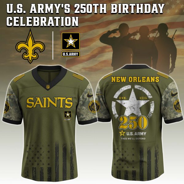 New Orleans Saints NFL x U.S. Army 250th Birthday Celebration Jersey