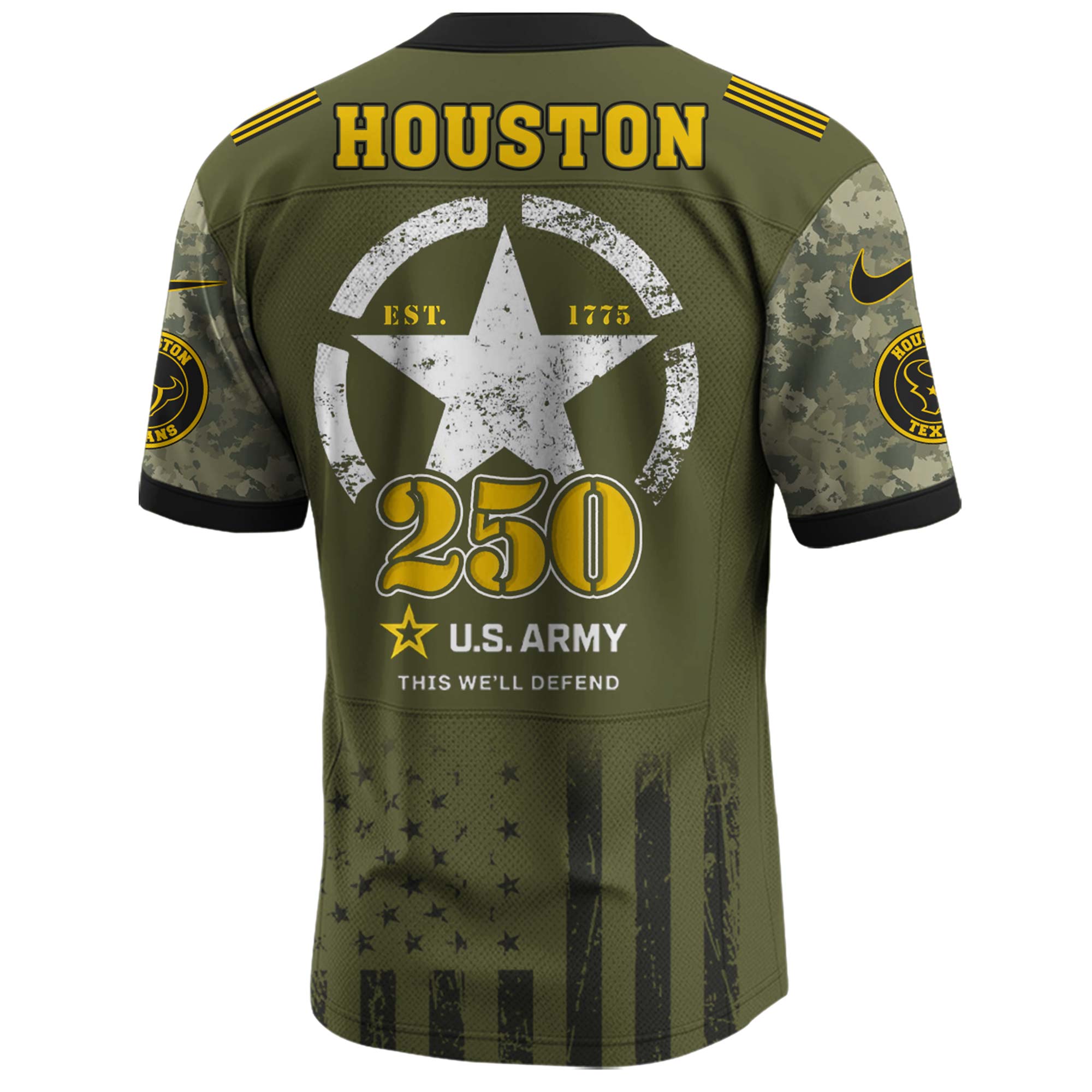 Houston Texans NFL x U.S. Army 250th Birthday Celebration Jersey Houston Texans NFL x U.S. Army 250th Birthday Celebration Jersey