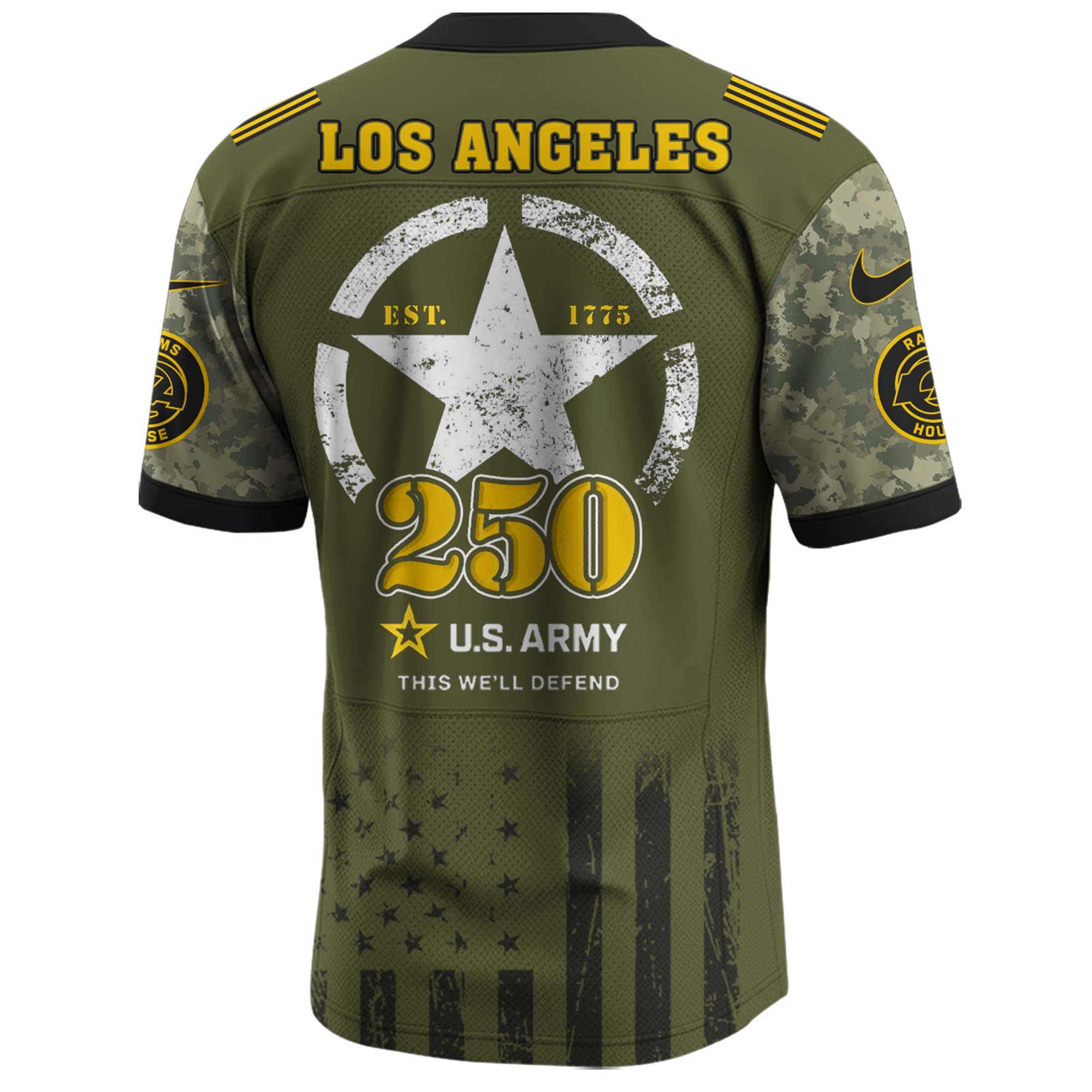 Los Angeles Rams NFL x U.S. Army 250th Birthday Celebration Jersey Los Angeles Rams NFL x U.S. Army 250th Birthday Celebration Jersey