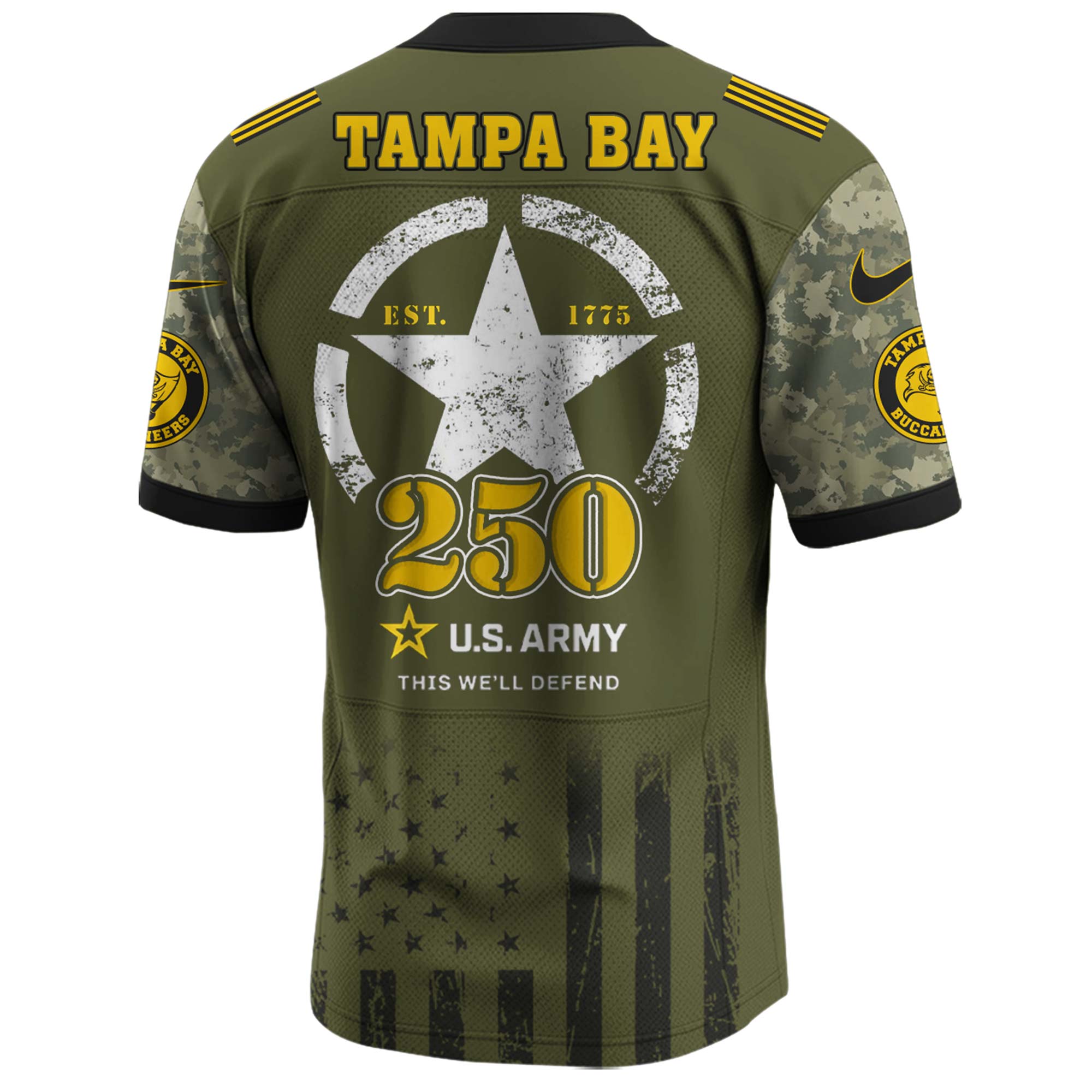 Tampa Bay Buccaneers NFL x U.S. Army 250th Birthday Celebration Jersey Tampa Bay Buccaneers NFL x U.S. Army 250th Birthday Celebration Jersey
