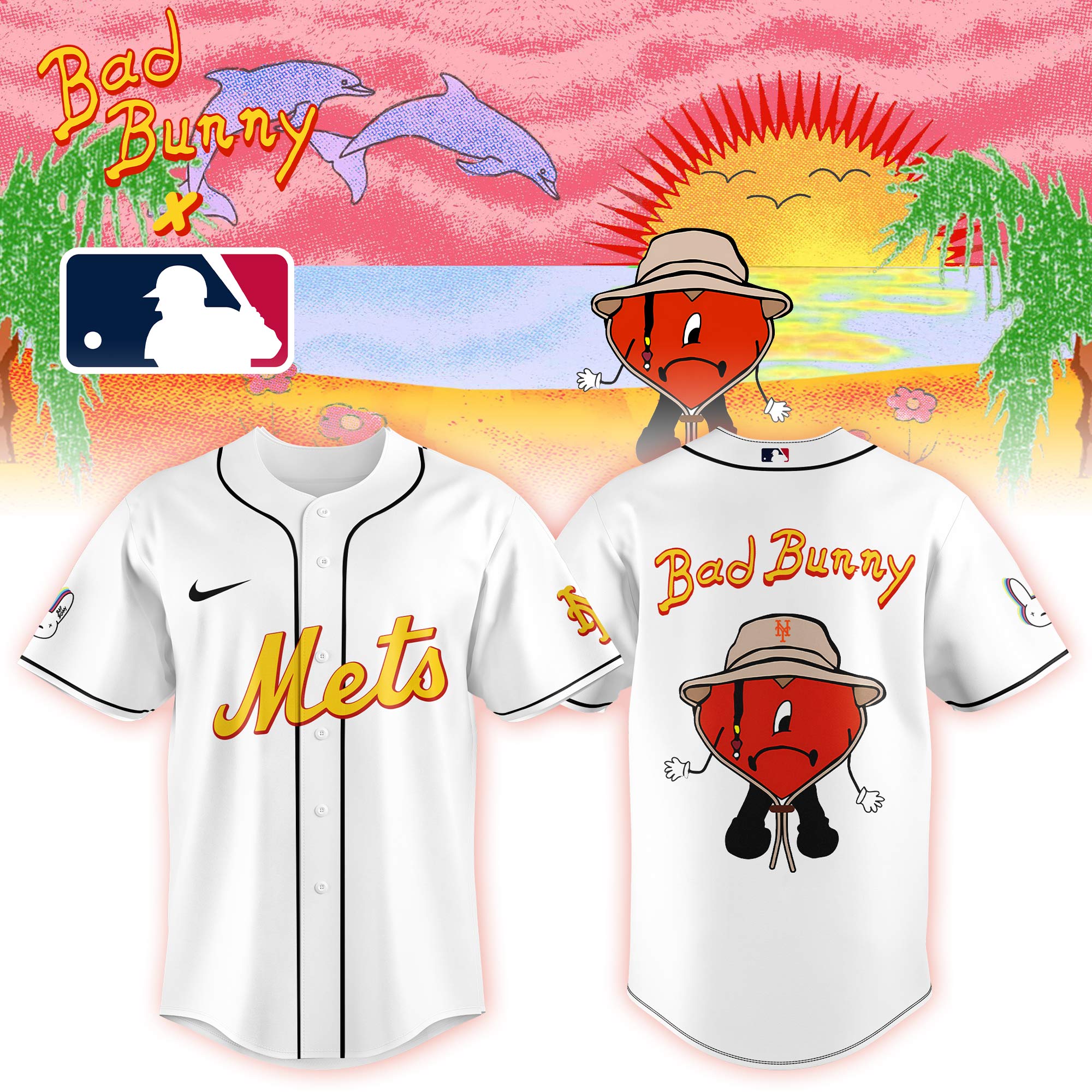 New York Mets x Bad Bunny Colab 2025 Limited Editon Baseball Jersey New York Mets x Bad Bunny Colab 2025 Limited Editon Baseball Jersey