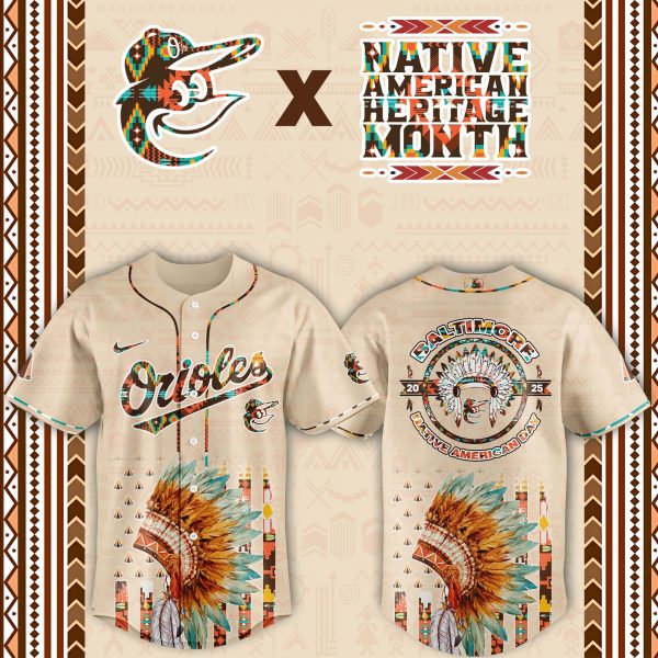 Baltimore Orioles MLB Native American Day Jersey 2025