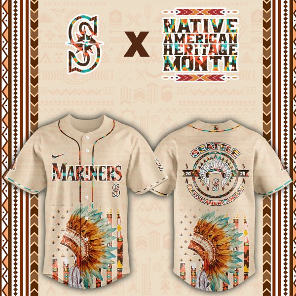Seattle Mariners MLB Native American Day Jersey 2025