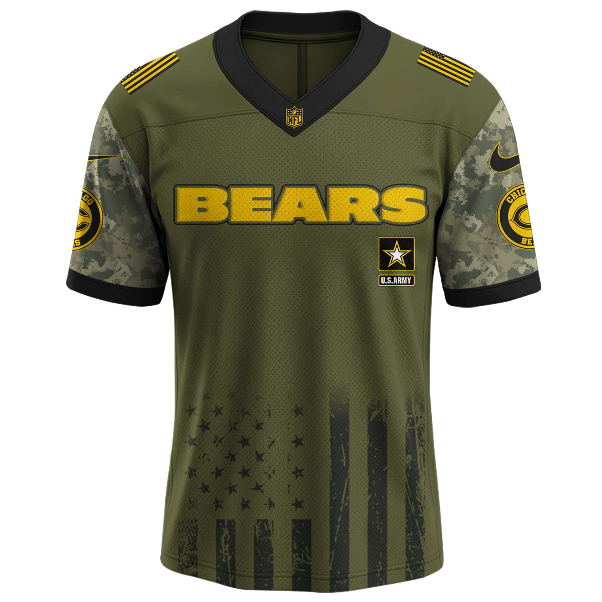 Chicago Bears NFL x U.S. Army 250th Birthday Celebration Jersey Chicago Bears NFL x U.S. Army 250th Birthday Celebration Jersey
