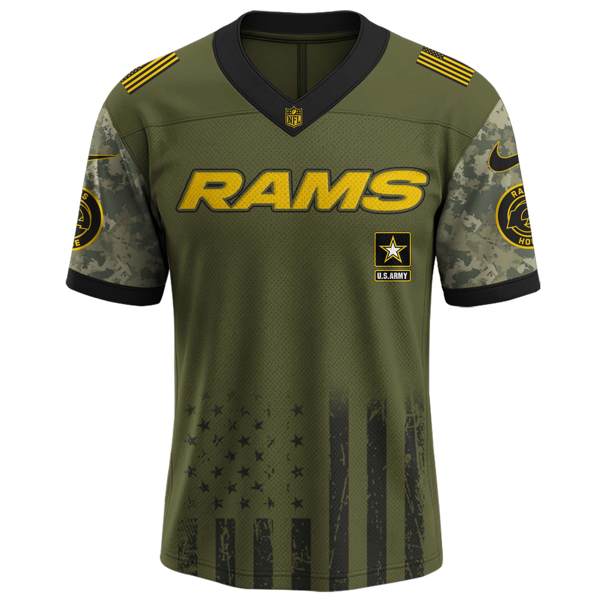 Los Angeles Rams NFL x U.S. Army 250th Birthday Celebration Jersey Los Angeles Rams NFL x U.S. Army 250th Birthday Celebration Jersey
