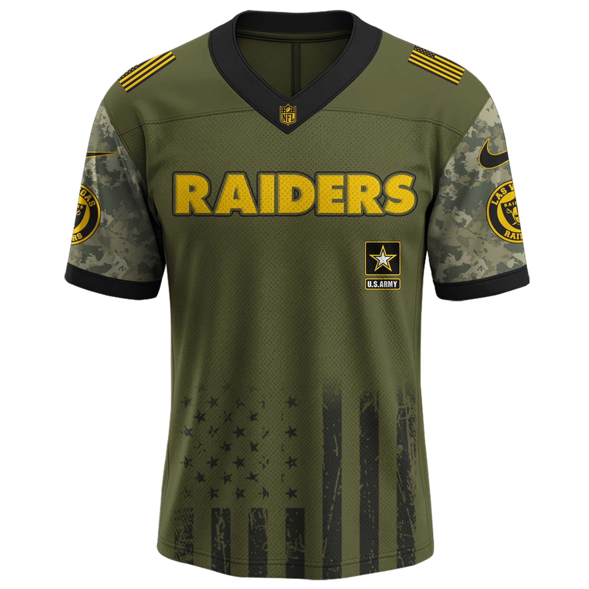 Las Vegas Raiders NFL x U.S. Army 250th Birthday Celebration Jersey Las Vegas Raiders NFL x U.S. Army 250th Birthday Celebration Jersey