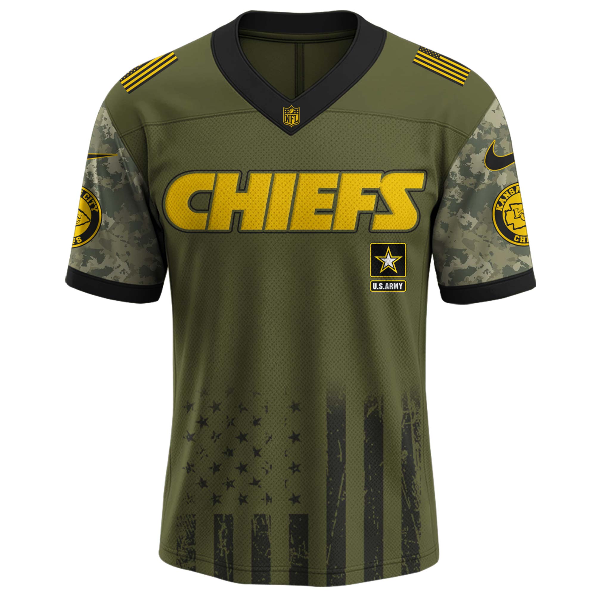 Kansas City Chiefs NFL x U.S. Army 250th Birthday Celebration Jersey Kansas City Chiefs NFL x U.S. Army 250th Birthday Celebration Jersey