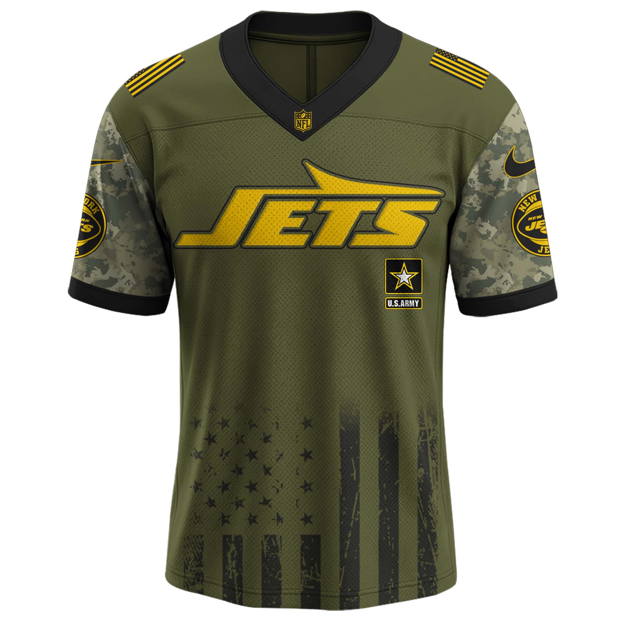 New York Jets NFL x U.S. Army 250th Birthday Celebration Jersey New York Jets NFL x U.S. Army 250th Birthday Celebration Jersey