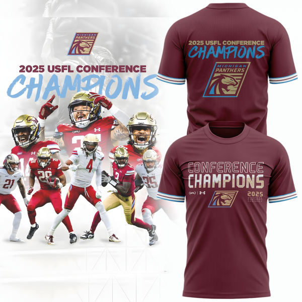 Michigan Panthers USFL Conference Champions 2025 Shirt