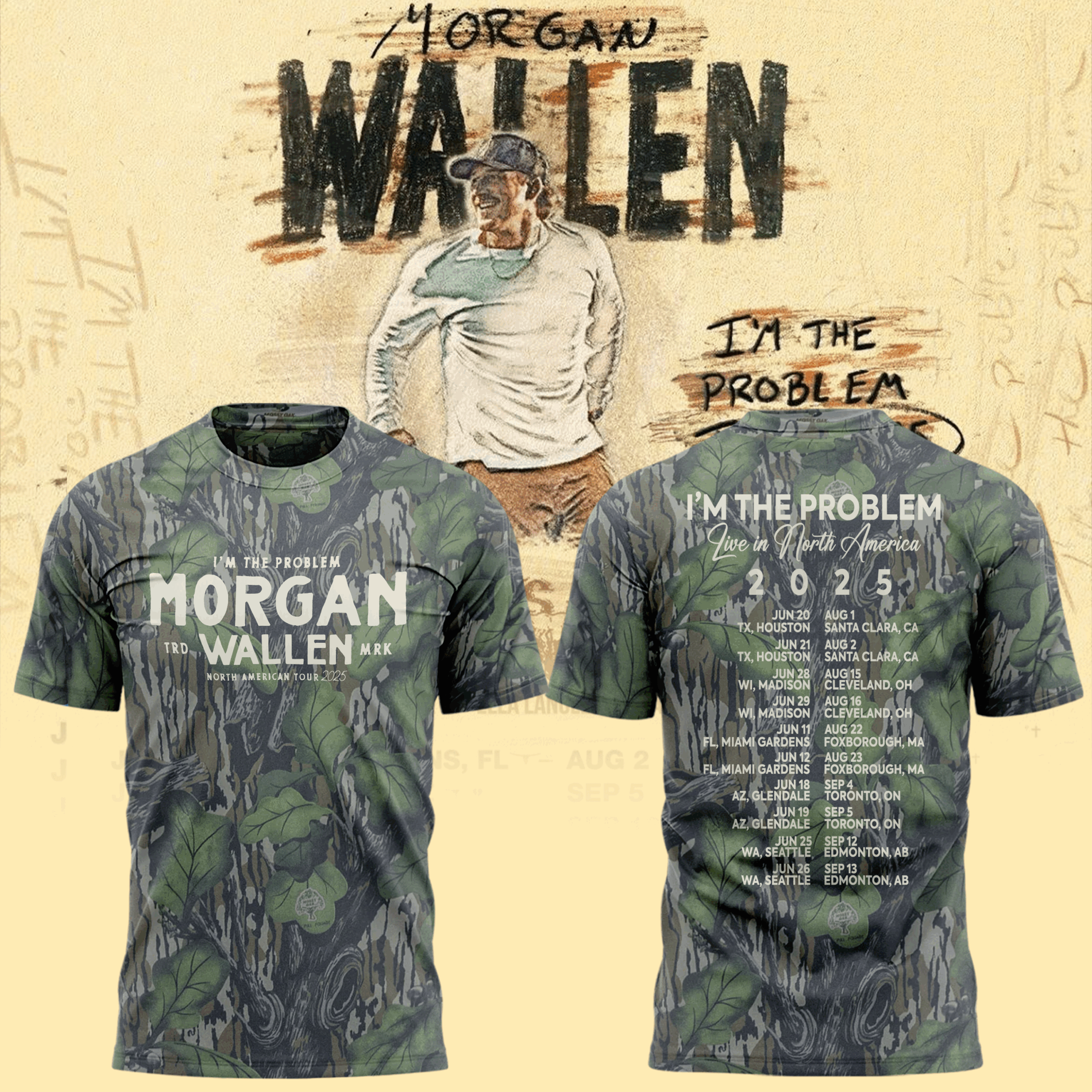 Morgan Wallen x Houston Texans Tour 2025 Camo Premium Shirt Morgan Wallen x Houston Texans Tour 2025 Camo Premium Shirt