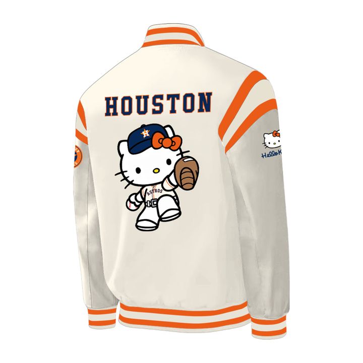 Houston Astros x Hello Kitty Night Special Bomber Jacket Houston Astros x Hello Kitty Night Special Bomber Jacket