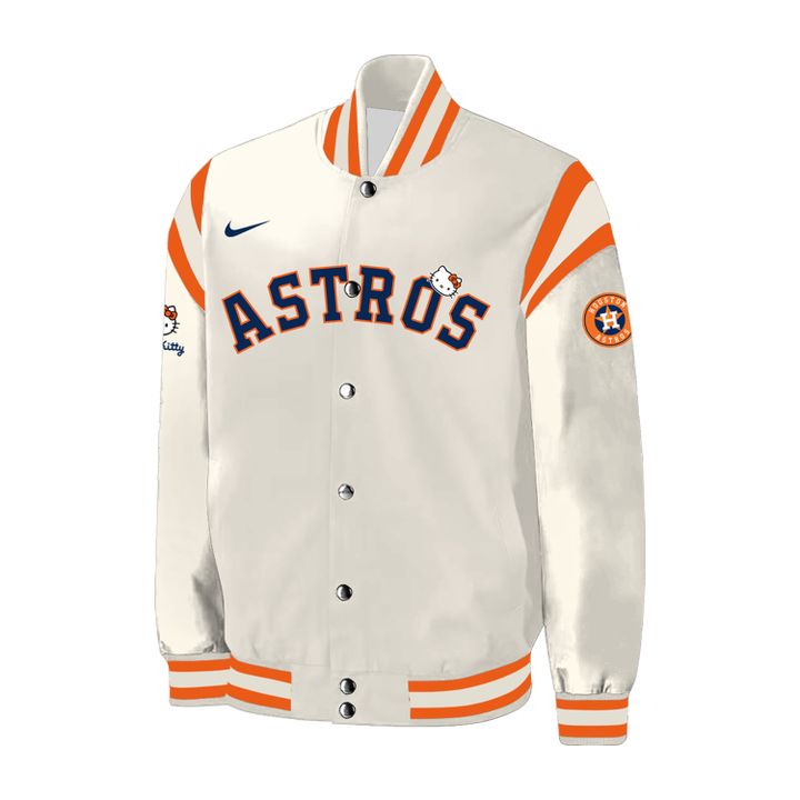 Houston Astros x Hello Kitty Night Special Bomber Jacket Houston Astros x Hello Kitty Night Special Bomber Jacket