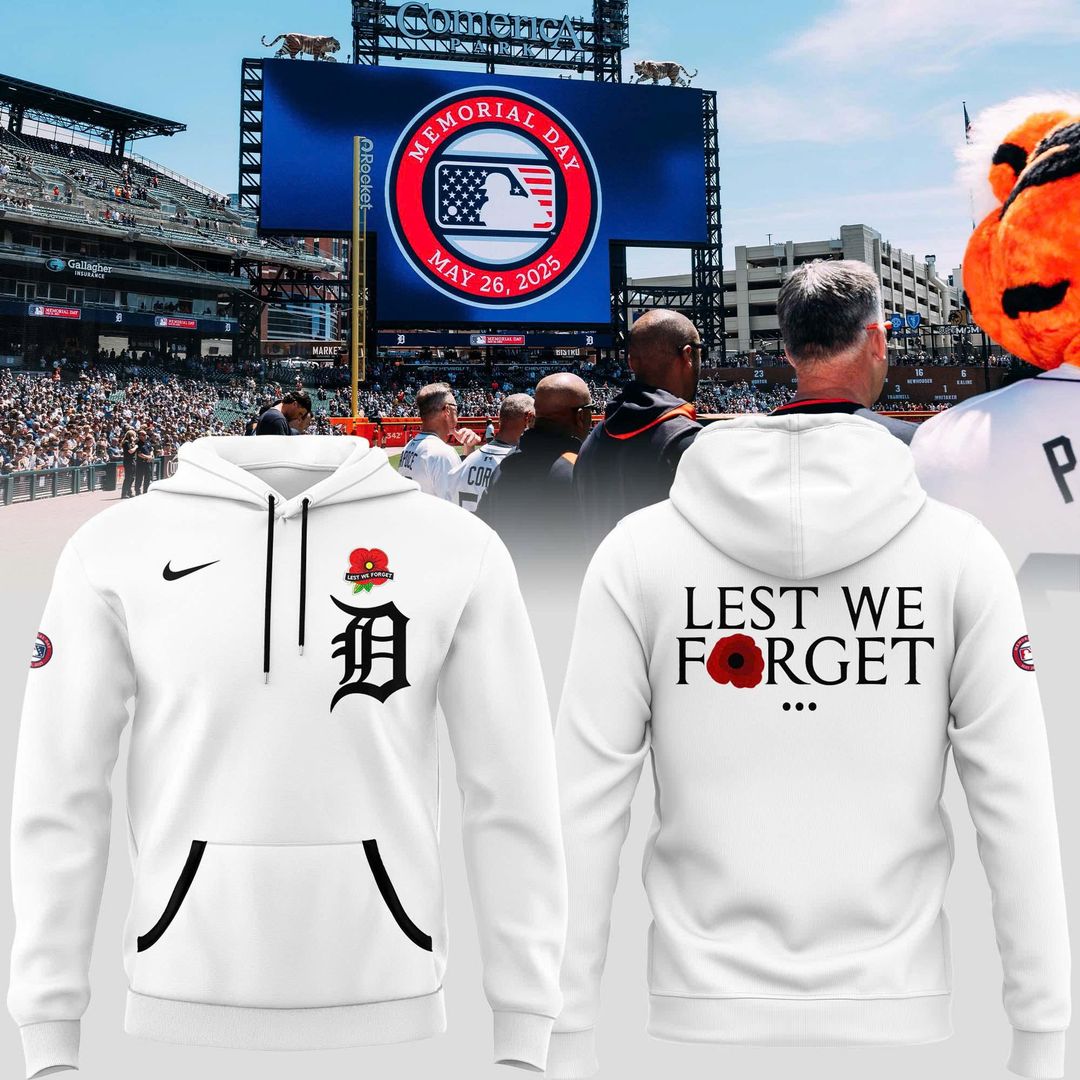 Detroit Tigers Memorial Day Special White Hoodie Detroit Tigers Memorial Day Special White Hoodie