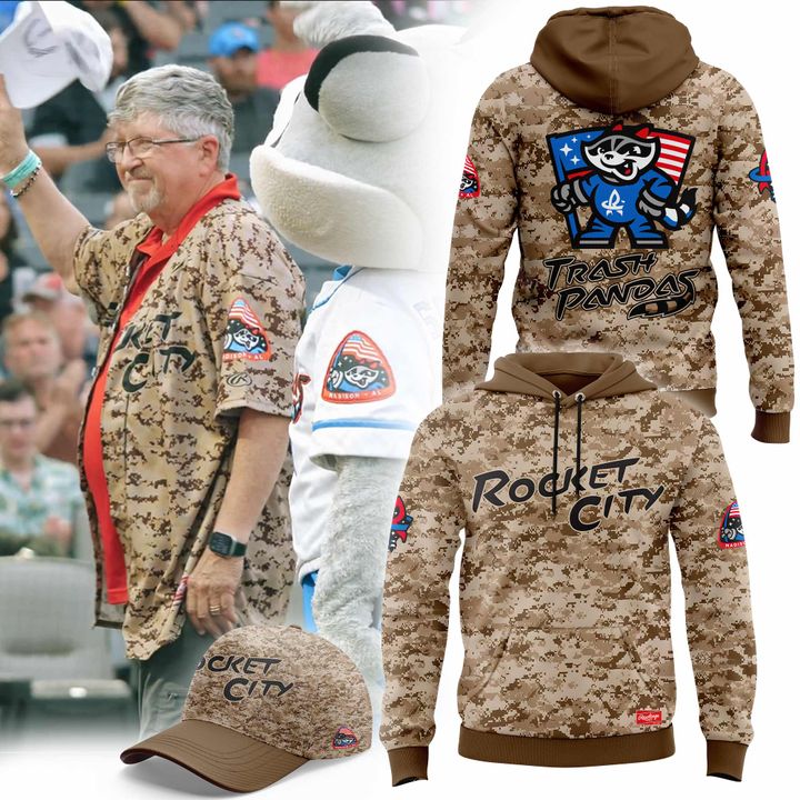 Rocket City Trash Pandas Memorial Day Camo Hoodie Rocket City Trash Pandas Memorial Day Camo Hoodie
