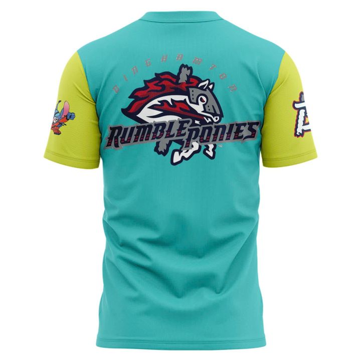 Binghamton Rumble Ponies x Stitch Experiment 626 Special Tee Binghamton Rumble Ponies x Stitch Experiment 626 Special Tee
