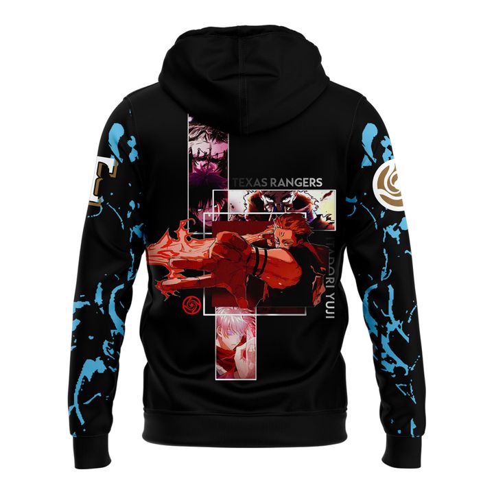 Texas Rangers x Jujutsu Kaisen Night 2025 Special Hoodie Texas Rangers x Jujutsu Kaisen Night 2025 Special Hoodie