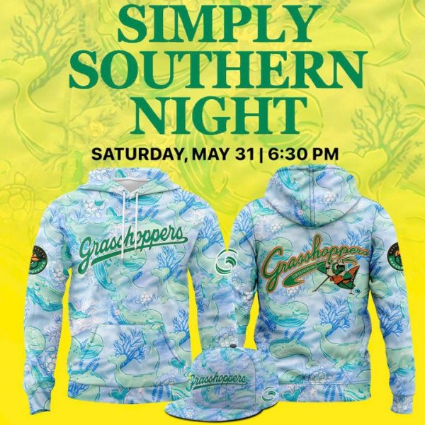 Greensboro Grasshoppers Simply Southern Night Special New 2025 Hoodie