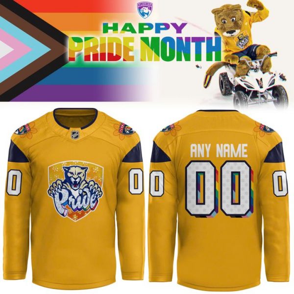 Florida Panthers Happy Pride Month 2025 Personalized Hockey Jersey