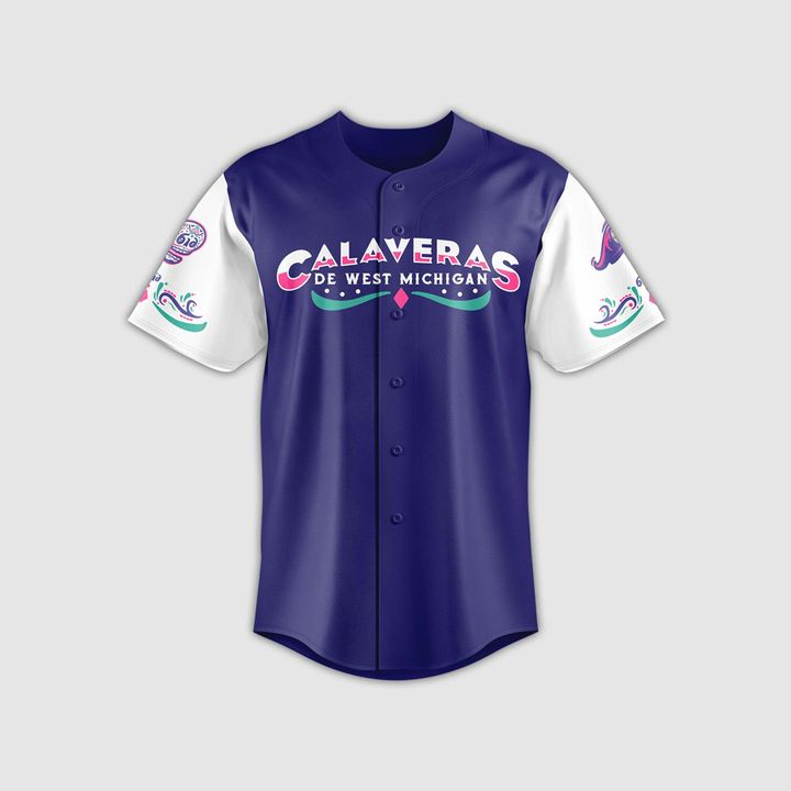 West Michigan Whitecaps Calaveras New Look 2025 Baseball Jersey West Michigan Whitecaps Calaveras New Look 2025 Baseball Jersey
