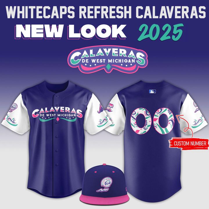 West Michigan Whitecaps Calaveras de West Michigan Replica Jersey West Michigan Whitecaps Calaveras de West Michigan Replica Jersey