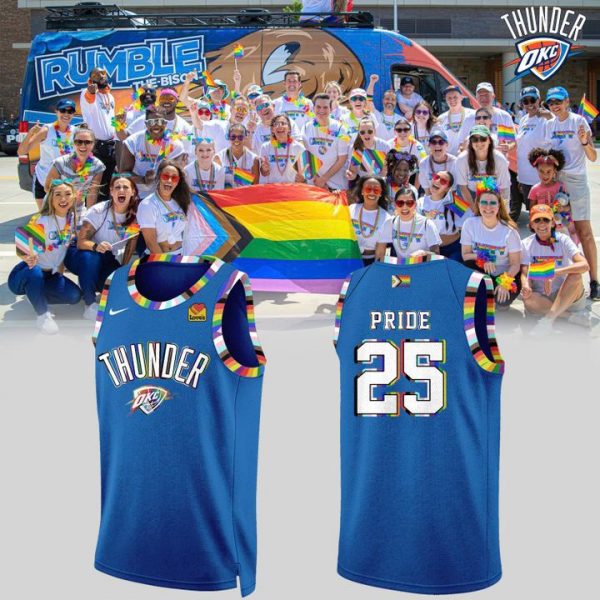Special New Pride 25 OKC Thunder Basketball Jersey Custom Name Numbers