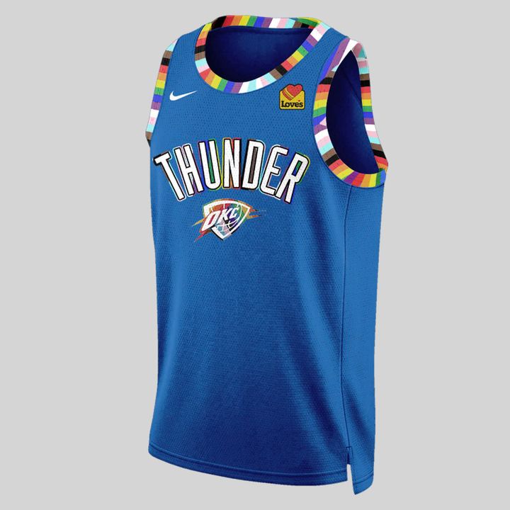 Special New Pride 25 OKC Thunder Basketball Jersey Custom Name Numbers Special New Pride 25 OKC Thunder Basketball Jersey Custom Name Numbers
