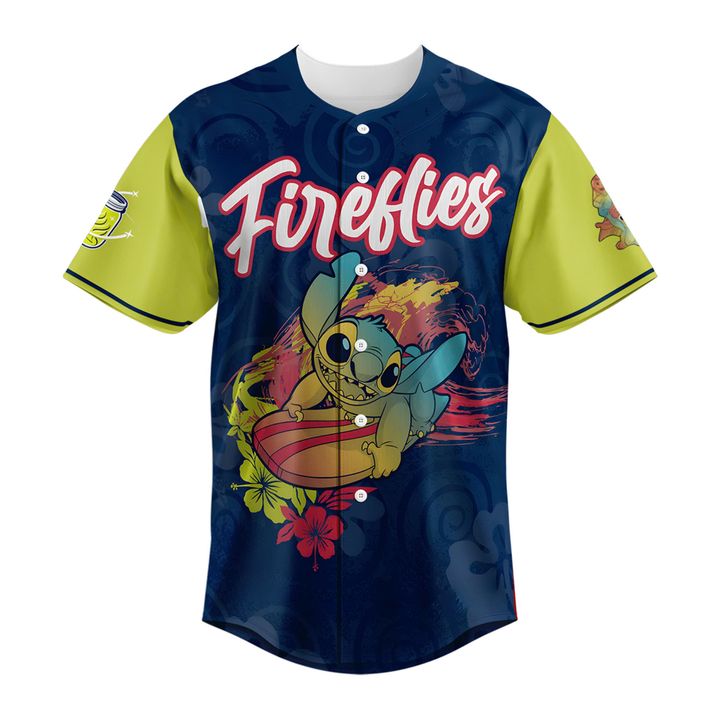 Columbia Fireflies x Lilo & Stitch 2025 Personalized Baseball Jersey Columbia Fireflies x Lilo & Stitch 2025 Personalized Baseball Jersey