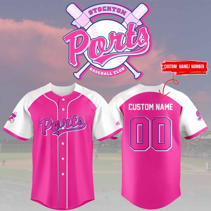 Stockton Ports x Pink Night 2025 Personalized Baseball Jersey Stockton Ports x Pink Night 2025 Personalized Baseball Jersey