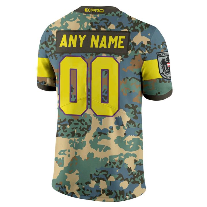 Vienna Vikings Salute to Service 2025 Personalized Football Jersey Vienna Vikings Salute to Service 2025 Personalized Football Jersey