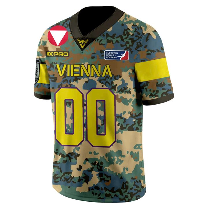 Vienna Vikings Salute to Service 2025 Personalized Football Jersey Vienna Vikings Salute to Service 2025 Personalized Football Jersey