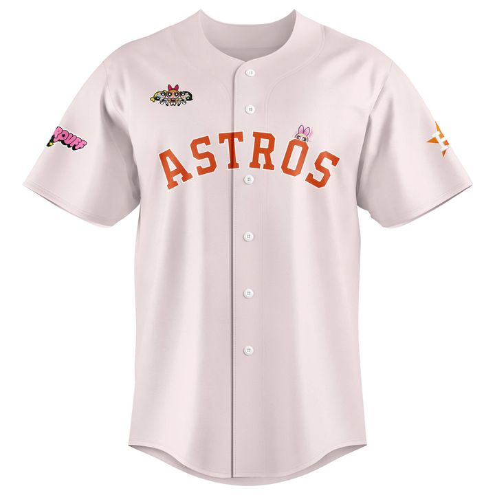 Houston Astros x The Powerpuff Girls 2025 Baseball Jersey Houston Astros x The Powerpuff Girls 2025 Baseball Jersey