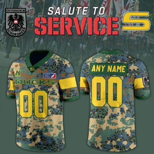 Salzburg Ducks Panthers Salute to Service 2025 Camo Football Jersey