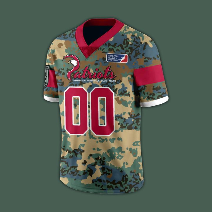 Telfs Patriots Panthers Salute to Service 2025 Camo Football Jersey Telfs Patriots Panthers Salute to Service 2025 Camo Football Jersey