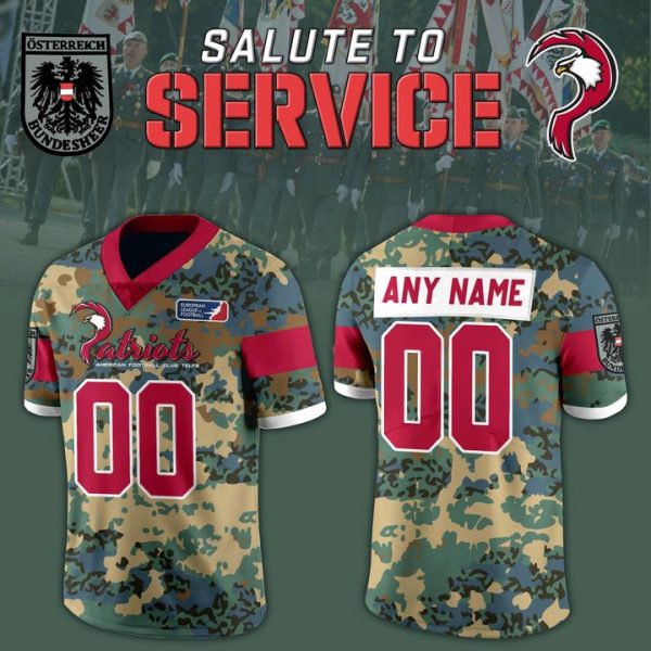 Telfs Patriots Panthers Salute to Service 2025 Camo Football Jersey