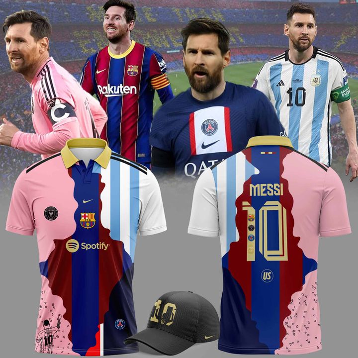 Lionel Messi All Team in Career Special Edition Polo Shirt Lionel Messi All Team in Career Special Edition Polo Shirt