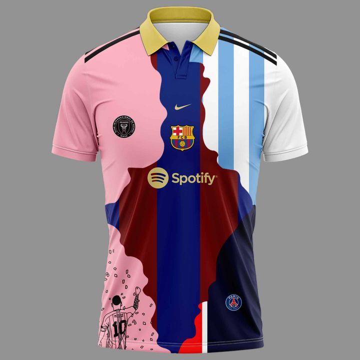 Lionel Messi All Team in Career Special Edition Polo Shirt Lionel Messi All Team in Career Special Edition Polo Shirt