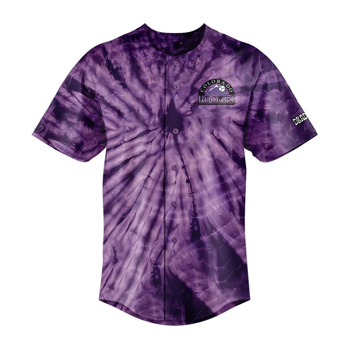 Colorado Rockies x Grateful Dead Night at Coors Fields Special Baseball Jersey Colorado Rockies x Grateful Dead Night at Coors Fields Special Baseball Jersey
