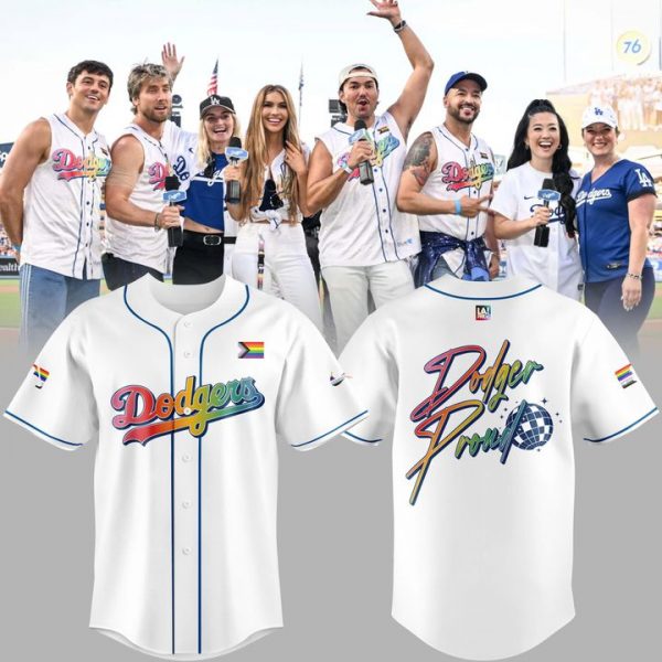 Los Angeles Dodgers Pride Night "Dodgers Proud" Special Baseball Jersey