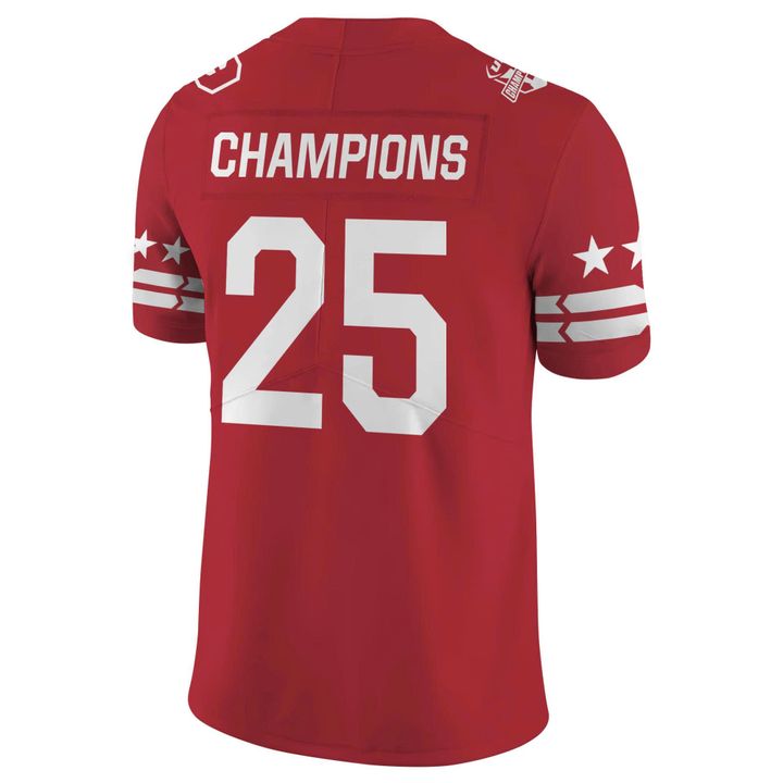DC Defenders 2025 United Football League Champions Special Red Custom Jersey DC Defenders 2025 United Football League Champions Special Red Custom Jersey