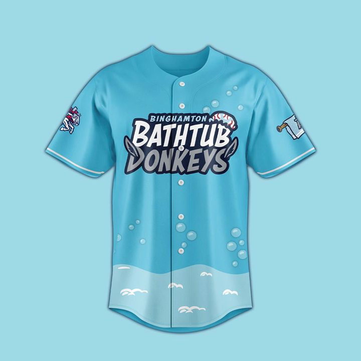 Binghamton Rumble Ponies Bathtub Donkeys Personalized Baseball Jersey Binghamton Rumble Ponies Bathtub Donkeys Personalized Baseball Jersey