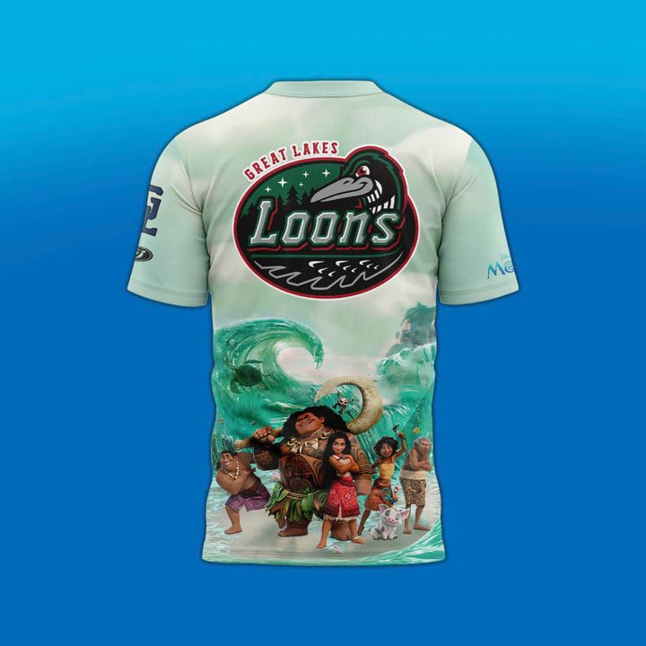 Great Lakes Loons x Moana Limited Edition Shirt 2025 Great Lakes Loons x Moana Limited Edition Shirt 2025