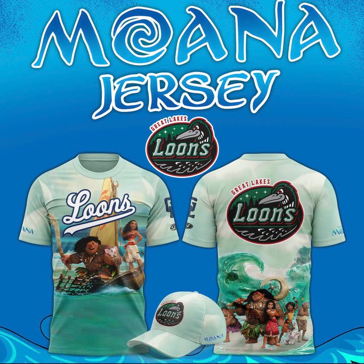 Great Lakes Loons x Moana Limited Edition Shirt 2025 Great Lakes Loons x Moana Limited Edition Shirt 2025