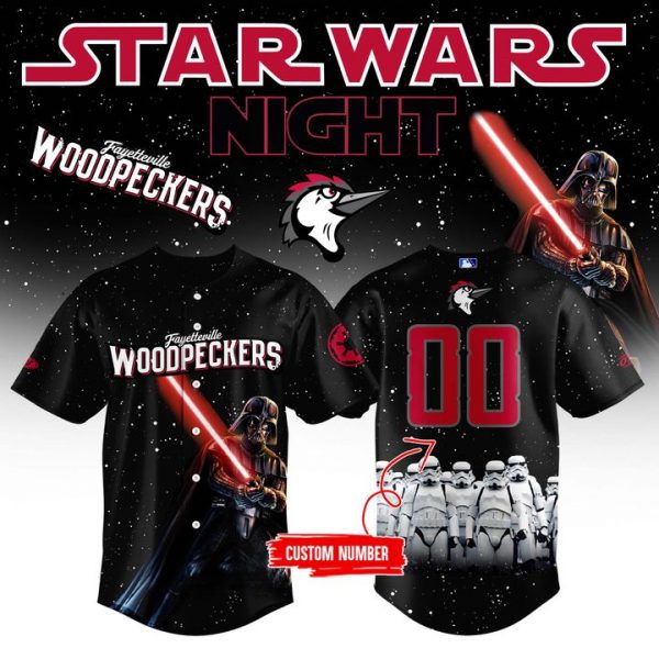 Fayetteville Woodpeckers x Star War 2025 Baseball Jersey