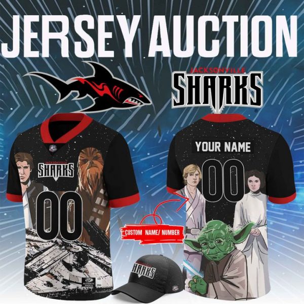 Jacksonville Sharks x Star Wars Night Football Jersey 2025