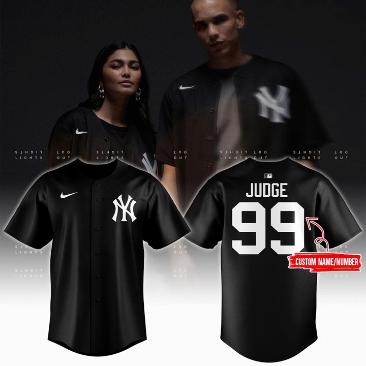 New York Yankees Black Lights Out 2025 Baseball Jersey New York Yankees Black Lights Out 2025 Baseball Jersey